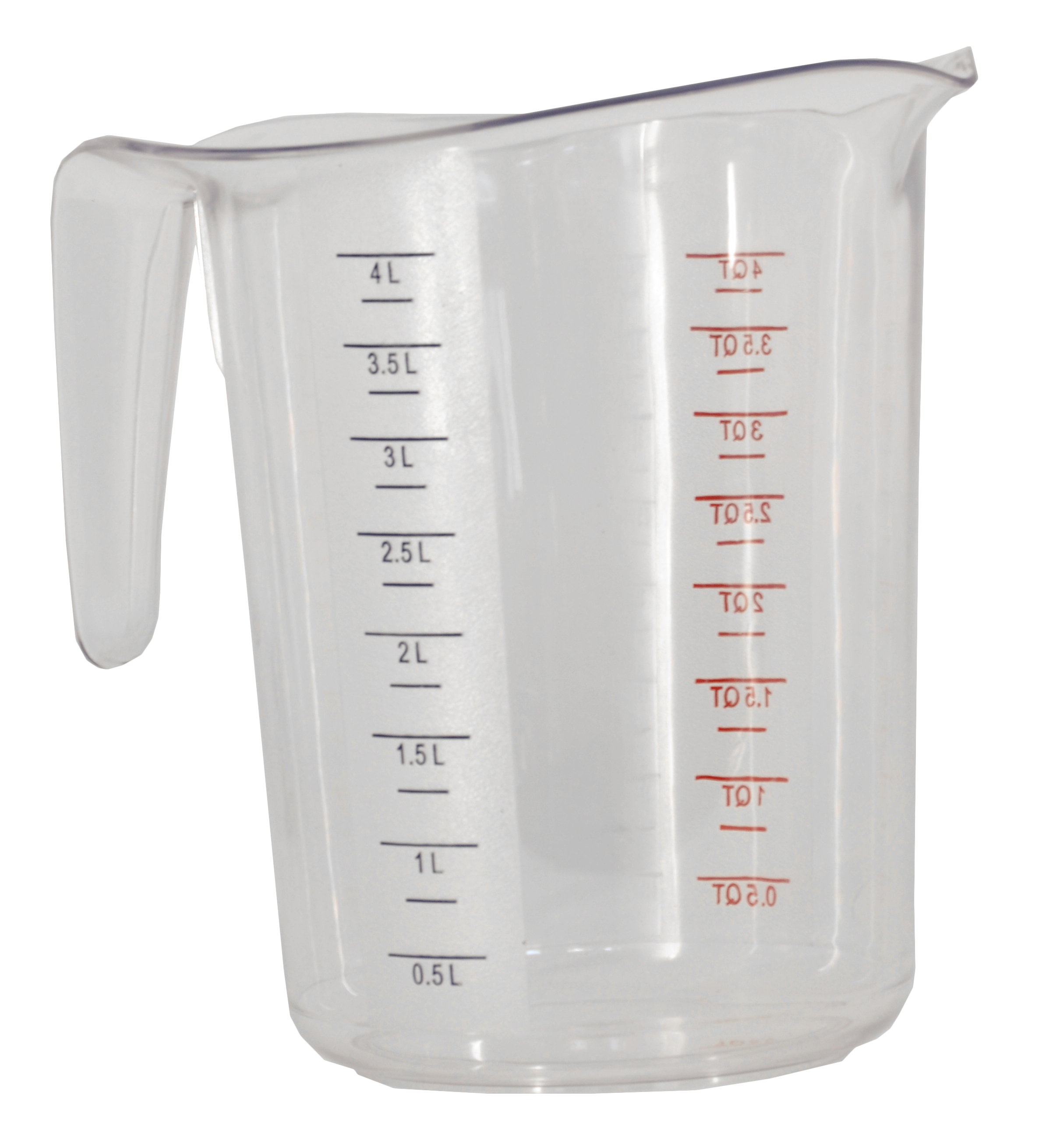 4 QT / 3800 ml Clear Polycarbonate Measuring Cup Omcan